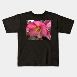 The Tender Winter Pink Hellebore Kids T-Shirt